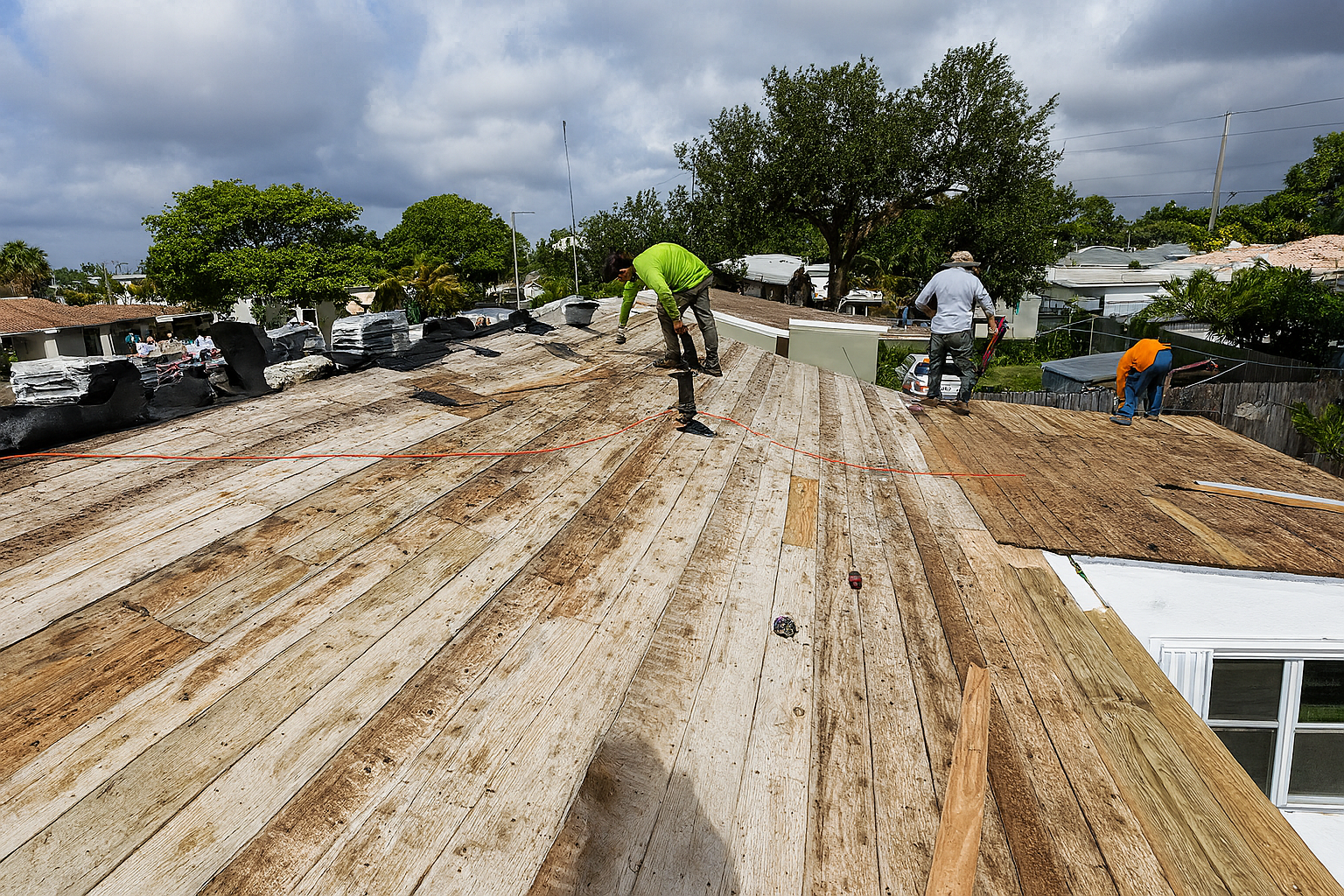 Roof replacement and wood decking repair in Pembroke Pines FL